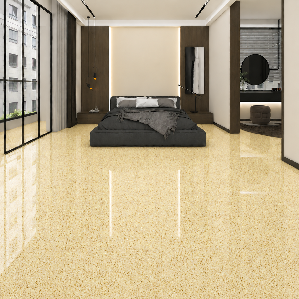 Revestimento de Piso Epóxi com Acabamento de Mármore de Alto Brilho + BRINDE HOJE 🔥Kit Ferramentas de Aplicação🔥