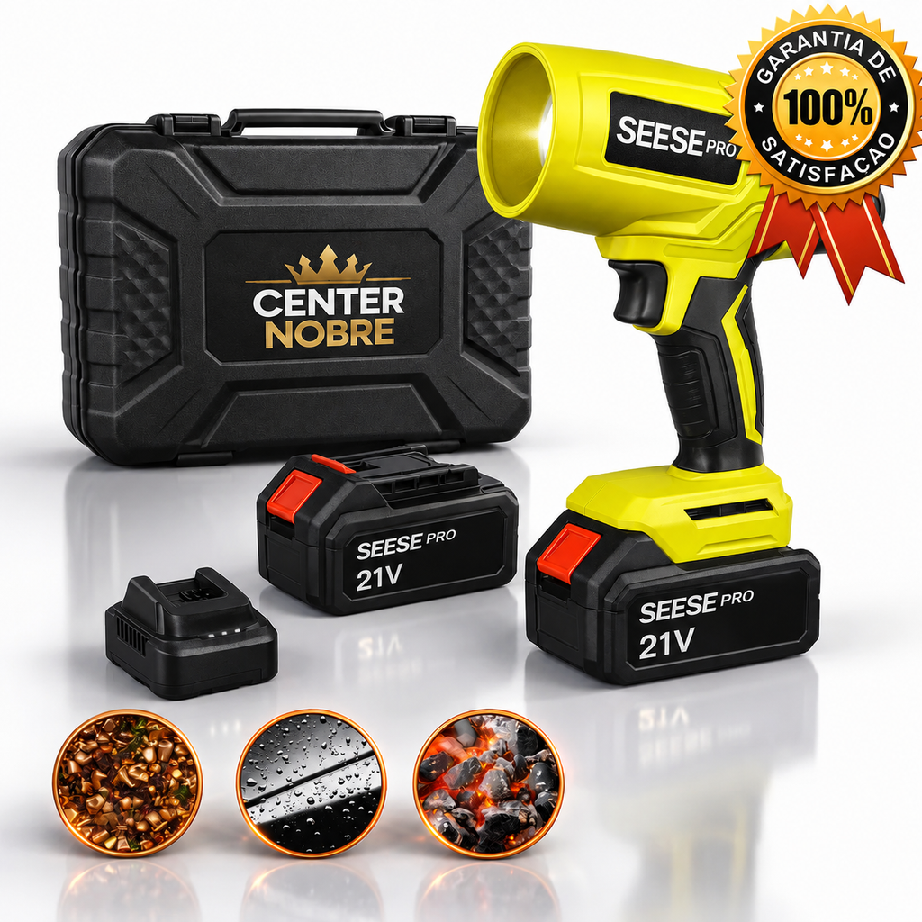 SEESE Pro™  Soprador Turbo Compacto - Casa, Carro, Sitio, Chacara, Fazenda + Brinde Hoje (1 Bateria Reserva)