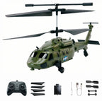 Helicóptero Militar de Controle Remoto Alta Performance + 2 Baterias Recarregáveis
