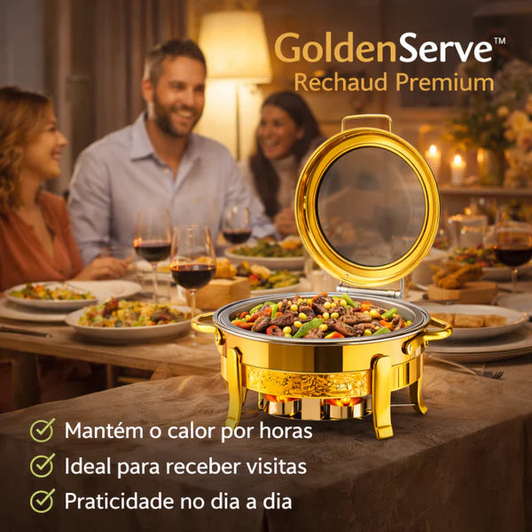 Golden Serve - Rechaud Premium + Queima de Estoque Hoje (Compre 1 Leve 2)