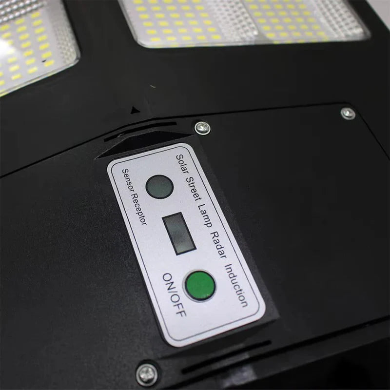Luminária LED Solar Potência 1000W + Sensor de Presença e Controle Remoto