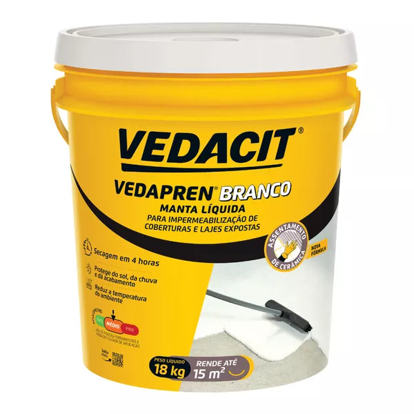 Vedapren Laje Manta Líquida Branco - 18Kg